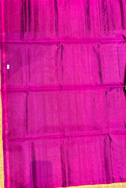 Kanchi soft silk saree Middle Gray Border Pink With Silk Mark