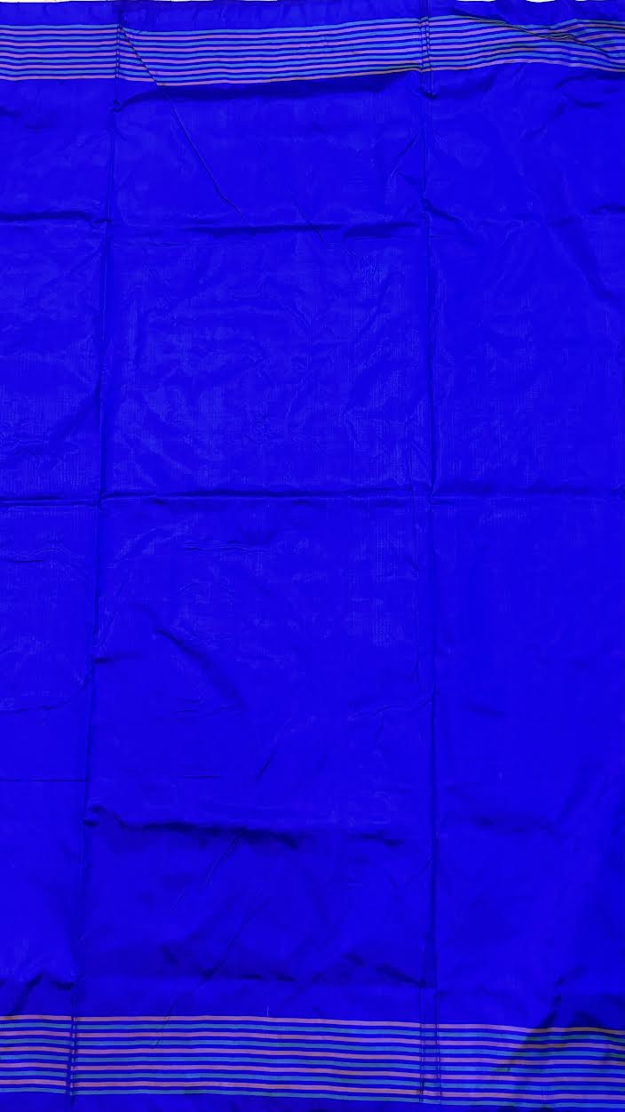 Royal Blue Pure Silk Patola Saree – Traditional Handwoven Ikkat Silk