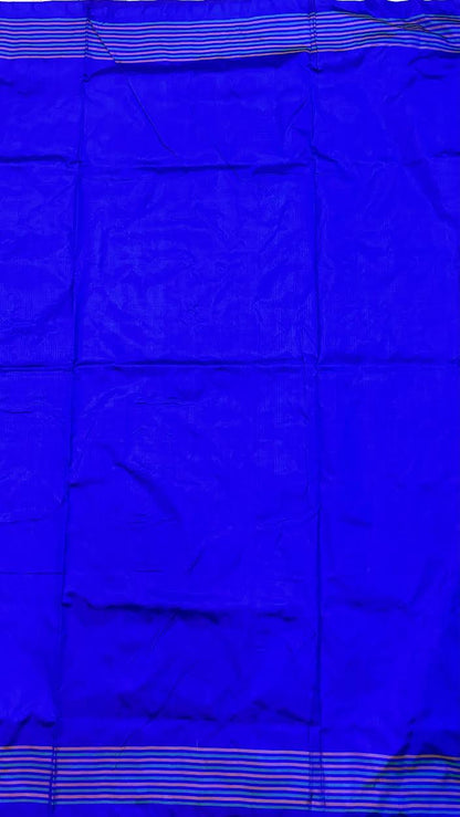 Royal Blue Pure Silk Patola Saree – Traditional Handwoven Ikkat Silk